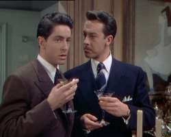 Farley Granger consuming alcohol